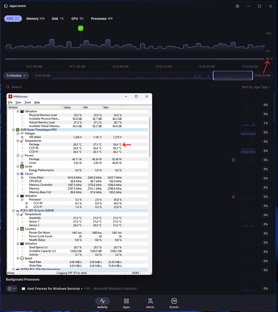 Incorrect CPU Temp Reported - General - AppControl